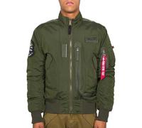 Alpha Industries Engine Bomber Jacket per Uomo Giacca, Dark Green