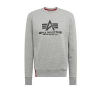 ALPHA INDUSTRIES Felpa antracite / grigio chiaro / rosso Uomo ALPHA INDUSTRIES S antracite / grigio chiaro / rosso