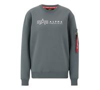 ALPHA INDUSTRIES Felpa blu ciano / grigio / rosso / bianco Uomo ALPHA INDUSTRIES S blu ciano / grigio / rosso / bianco