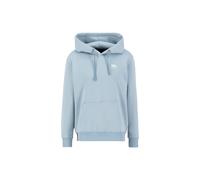 Alpha Industries Basic Hoody Felpa con Cappuccio Logo Piccolo per Uomo, Greyblue, XL