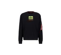 Alpha Industries Satin Logo Sweatshirt Felpe da uomini Taglia 2XL - Nero