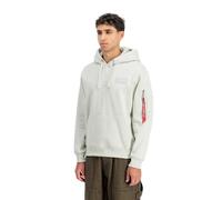 ALPHA INDUSTRIES Felpa 'Mirror' grigio chiaro / verde / rosso / nero Uomo - Streetwear - Felpe - Felpe con cappuccio ALPHA INDUSTRIES M