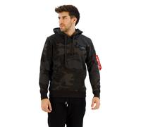 Alpha Industries Backprint Camo Hoodie Taglia L - Mimetismo nero