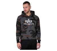 Alpha Industries Basic Big Logo Camo Hoodie Taglia L - Mimetismo nero