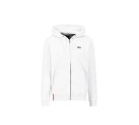 Alpha Industries Felpa con Cappuccio Basic Zip SL da Uomo White