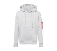 ALPHA INDUSTRIES Felpa grigio chiaro / rosso / bianco Uomo ALPHA INDUSTRIES XL grigio chiaro / rosso / bianco