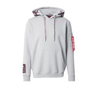 ALPHA INDUSTRIES Felpa grigio chiaro / rosso vino Uomo ALPHA INDUSTRIES XXL grigio chiaro / rosso vino