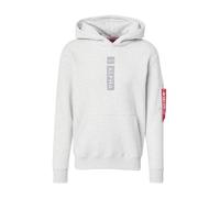 ALPHA INDUSTRIES Felpa grigio scuro / grigio sfumato / rosso Uomo ALPHA INDUSTRIES L grigio scuro / grigio sfumato / rosso