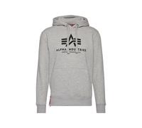 ALPHA INDUSTRIES Felpa grigio sfumato / rosso sangue / nero Uomo ALPHA INDUSTRIES XS grigio sfumato / rosso sangue / nero