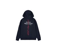 ALPHA INDUSTRIES Felpa navy / rosso chiaro / offwhite, Taglia L