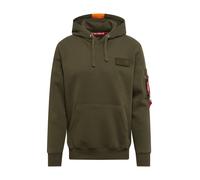 Alpha Industries Red Stripe Felpa con Cappuccio da Uomo, Rosso, S