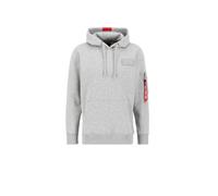 ALPHA INDUSTRIES Felpa 'Red Stripe' grigio sfumato / rosso fuoco / bianco Uomo ALPHA INDUSTRIES L grigio sfumato / rosso fuoco / bianco
