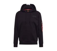ALPHA INDUSTRIES Felpa 'Red Stripe' nero / bianco Uomo ALPHA INDUSTRIES S nero / bianco