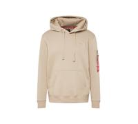 ALPHA INDUSTRIES Felpa sabbia / rosso / bianco Uomo ALPHA INDUSTRIES XL sabbia / rosso / bianco