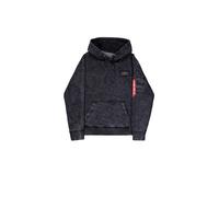 Alpha Industries Back Print Hoodie Vintage Felpa con Cappuccio, Black, S Uomo