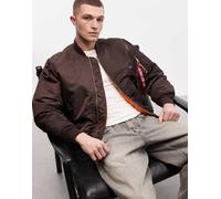 ALPHA INDUSTRIES Giacca di mezza stagione 'MA-1' marrone scuro / arancione / rosso fuoco / bianco, Taglia XXL