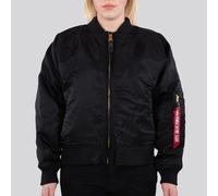 Alpha Industries Giacca da donna MA-1 OS Rev.Fur Donna Nero/Nero L Nero