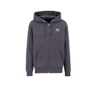 ALPHA INDUSTRIES Giacca di felpa grigio scuro / bianco, Taglia XL