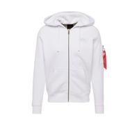 ALPHA INDUSTRIES Giacca di felpa nero / bianco, Taglia S