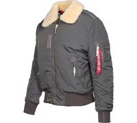 ALPHA INDUSTRIES Giacca di mezza stagione 'Injector III' grigio scuro / rosso / bianco, Taglia S