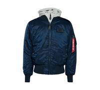 ALPHA INDUSTRIES Giacca di mezza stagione 'MA-1 D-Tec' blu scuro / grigio chiaro / rosso / nero Uomo ALPHA INDUSTRIES M blu scuro / grigio chiaro / rosso / nero