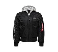 ALPHA INDUSTRIES Giacca di mezza stagione 'MA-1 D-Tec SE' grigio / rosso / nero / bianco, Taglia M