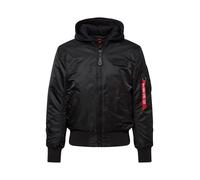 Alpha Industries MA-1 Zip Hood Back Print Giacche Bomber Taglia XS - Nero/Bianco