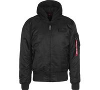 Alpha Industries 1 ZH Giacca Bomber con Stampa sul Retro per Uomo, Black/Reflective, S
