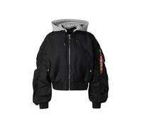 Alpha Industries Giacca bomber da donna Short Hooded Light Nero Taglia S
