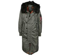 ALPHA INDUSTRIES Parka invernale verde scuro / nero Donna ALPHA INDUSTRIES L verde scuro / nero