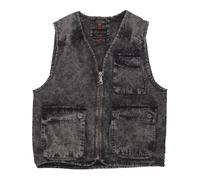 Alpha Industries - Gilet in Denim Nero con Zip - - Jackets - Uomo - Nero - L