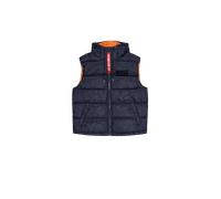 Alpha Industries Hooded Faux Down Puffer Slim Vest Piumino Taglia S - Blu