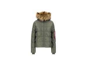 Alpha Industries Hooded Puffer Alpha Piumino Taglia XL - Verde oliva
