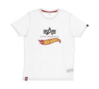 Alpha Industries - Hot Wheels Flag Tee Magliette Uomo Bianca - - Tops - Uomo - Bianco - XL