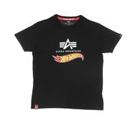 Alpha Industries - Hot Wheels Flag Tee - Magliette Uomo - - Tops - Uomo - Nero - S