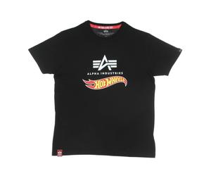 Alpha Industries - Hot Wheels Flag Tee - Magliette Uomo - - Tops - Uomo - Nero - S