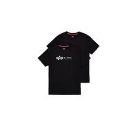 ALPHA INDUSTRIES Maglietta nero / bianco, Taglia XXL