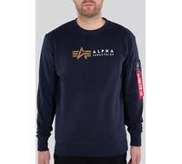 Alpha Industries Label Pullover, blu, taglia M per maschi