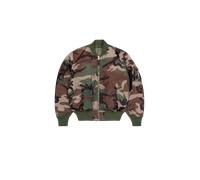 Alpha Industries MA-1 Base Camo Flight Giacche Bomber Taglia L - Woodland Camouflage