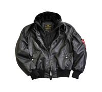 Alpha Industries MA-1 D-Tec Faux Leather Bomber Giacca da uomo Black/Black M