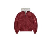 Alpha Industries MA-1 D-Tec Hood Giacche Bomber Taglia XL - Rosso Borgogna