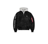 ALPHA INDUSTRIES Giacca di mezza stagione 'MA-1 D-Tec SE' grigio / rosso / nero / bianco, Taglia M