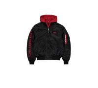 Alpha Industries MA-1 D-Tec Sleeve Embroidery Slim Giacche Bomber Taglia XS - Nero/Rosso