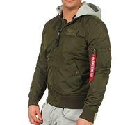 Alpha Industries MA-1 TT Giacca bomber con cappuccio da Uomo Dark Green