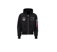 Alpha Industries MA-1 VF Hood Dark Side Giacche Bomber Taglia S - Nero/riflettente