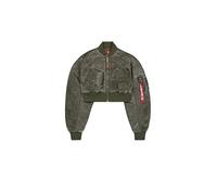 Alpha Industries MA-1 Vintage Cropped Light Giacche Bomber Taglia S - Verde