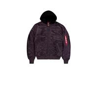 Alpha Industries MA-1 Zip Hood Back EMB Bomber Giacca da uomo Plum S