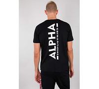ALPHA INDUSTRIES Maglietta nero / bianco Uomo ALPHA INDUSTRIES L nero / bianco
