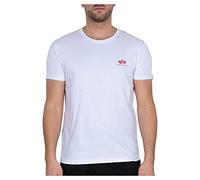 Alpha Industries Maglietta Backprint da Uomo White/Red