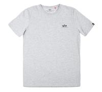 Alpha Industries Maglietta Basic Small Logo Grigio Heather M Grigio